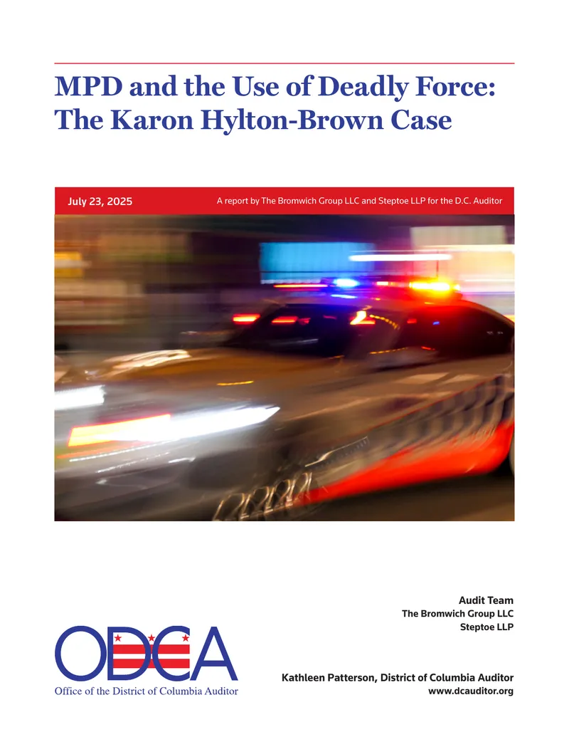 MPD Investigation of Deadly Force in Karon Hylton-Brown Case