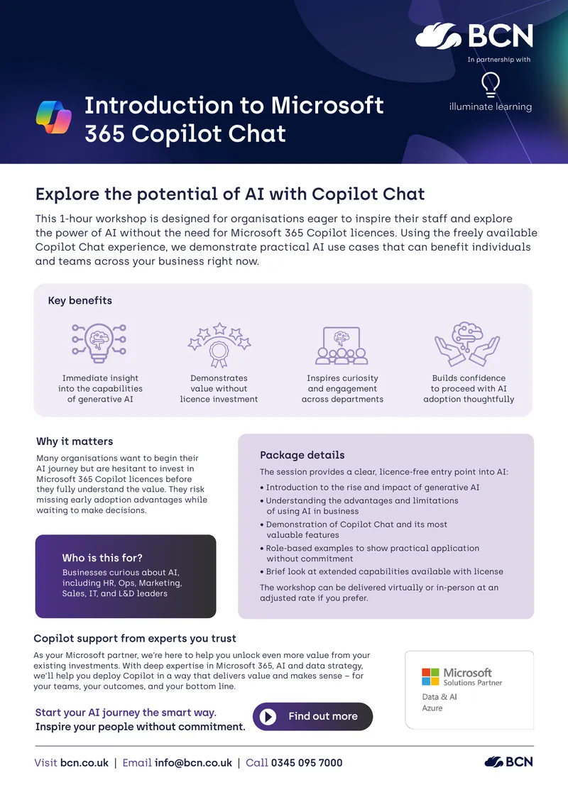 Introduction to Microsoft 365 Copilot Chat Workshop