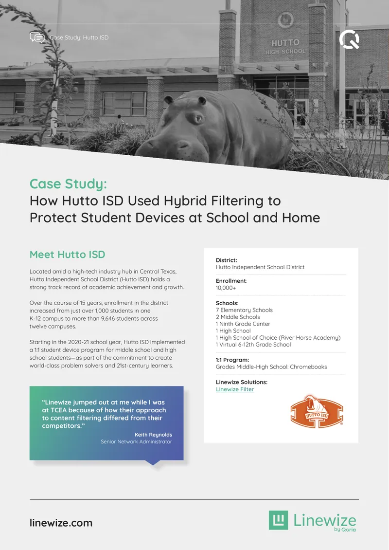 Hutto ISD Case Study on Hybrid Filtering Implementation