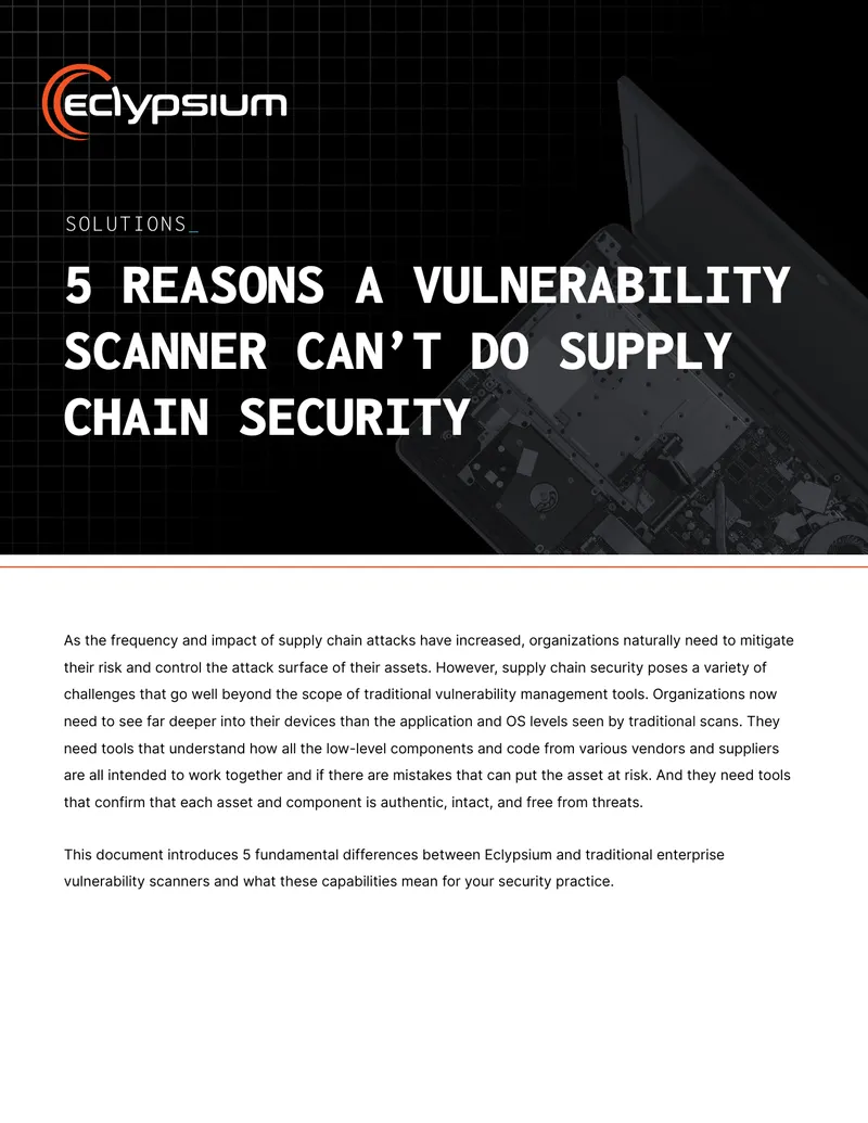 Differences Between Vulnerability Scanners and Supply Chain Security