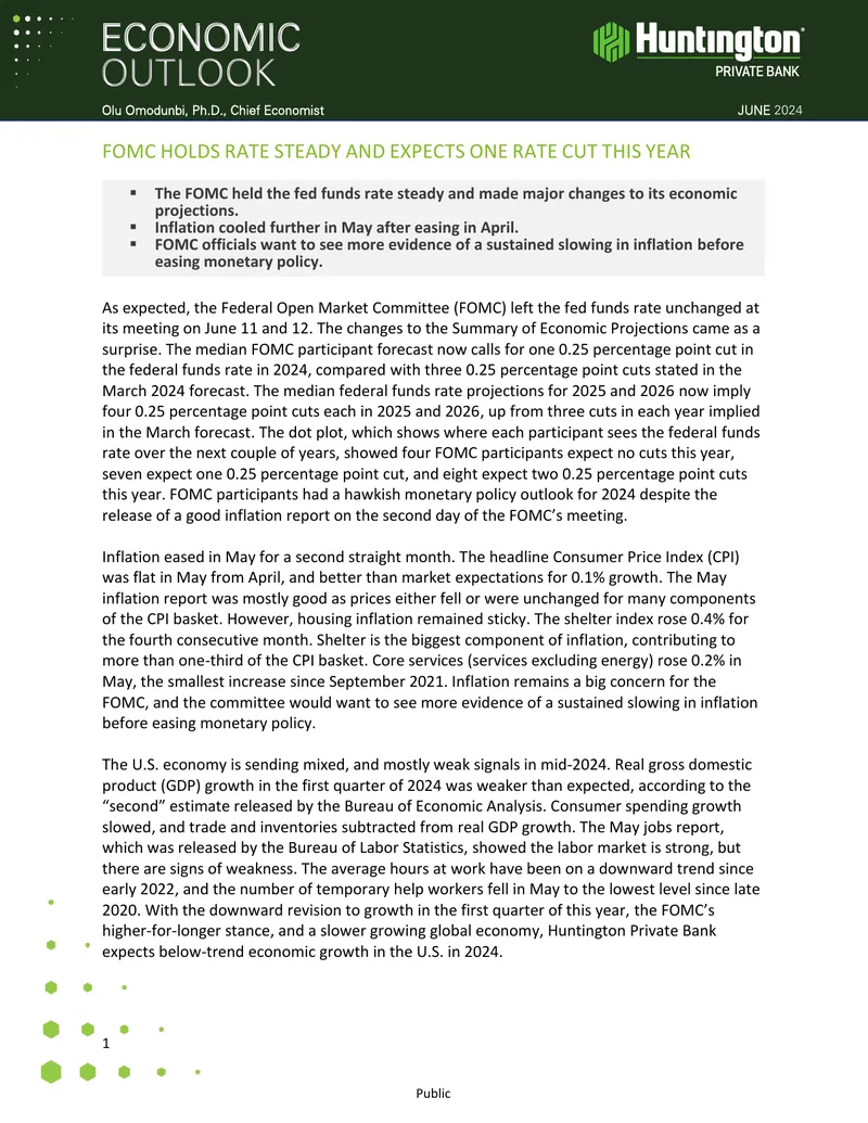 Economic Outlook for June 2024