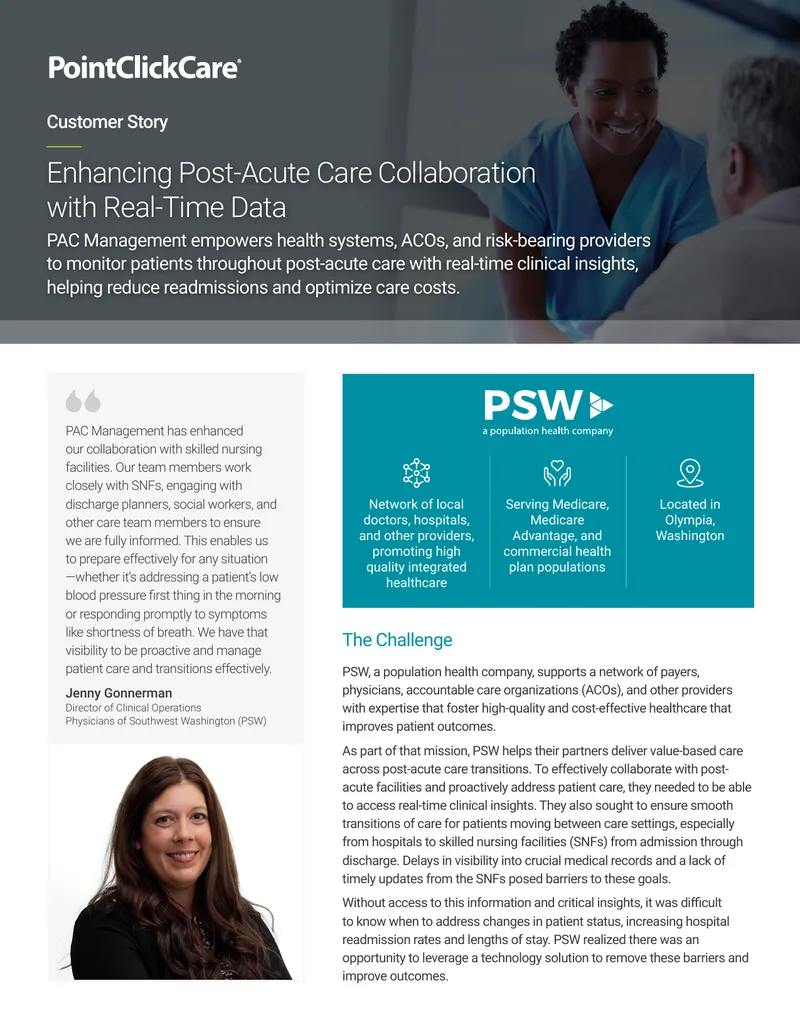 Enhancing Post-Acute Care Collaboration with Real-Time Data