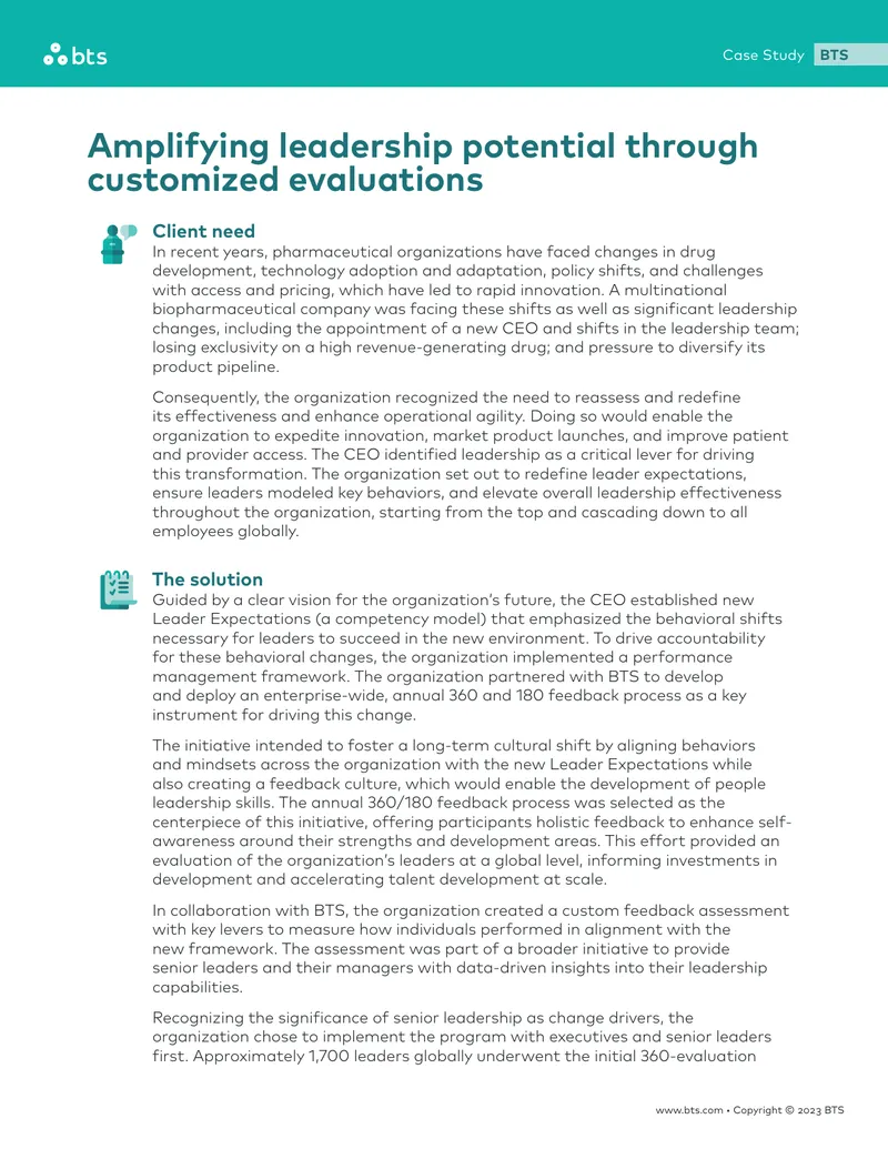 Leadership Effectiveness Enhancement Case Study