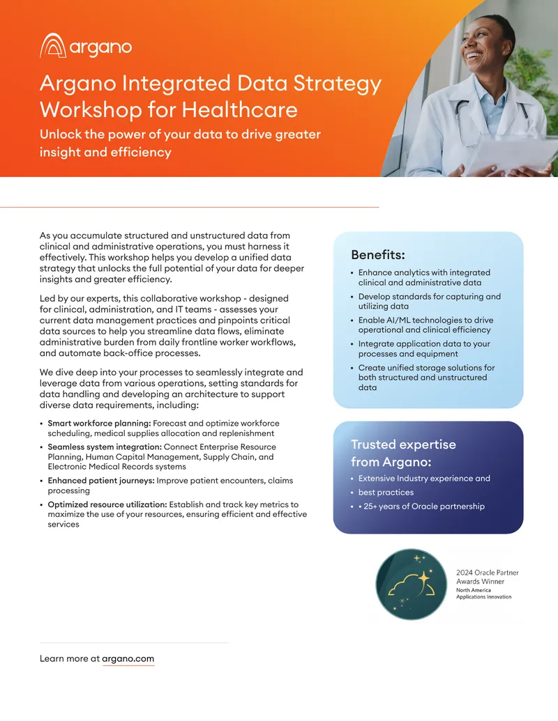 Integrated Data Strategy Workshop for Healthcare
