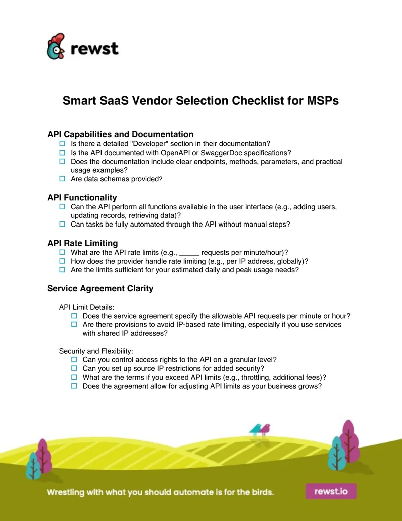 Smart SaaS Vendor Selection Checklist for MSPs