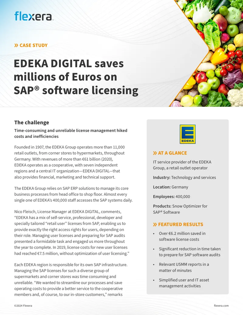 EDEKA DIGITAL SAP License Optimization Case Study