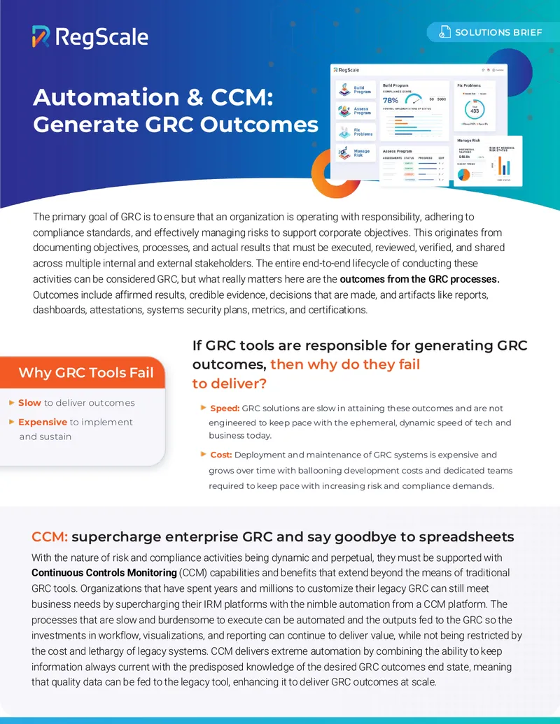 Continuous Controls Monitoring for GRC Enhancement