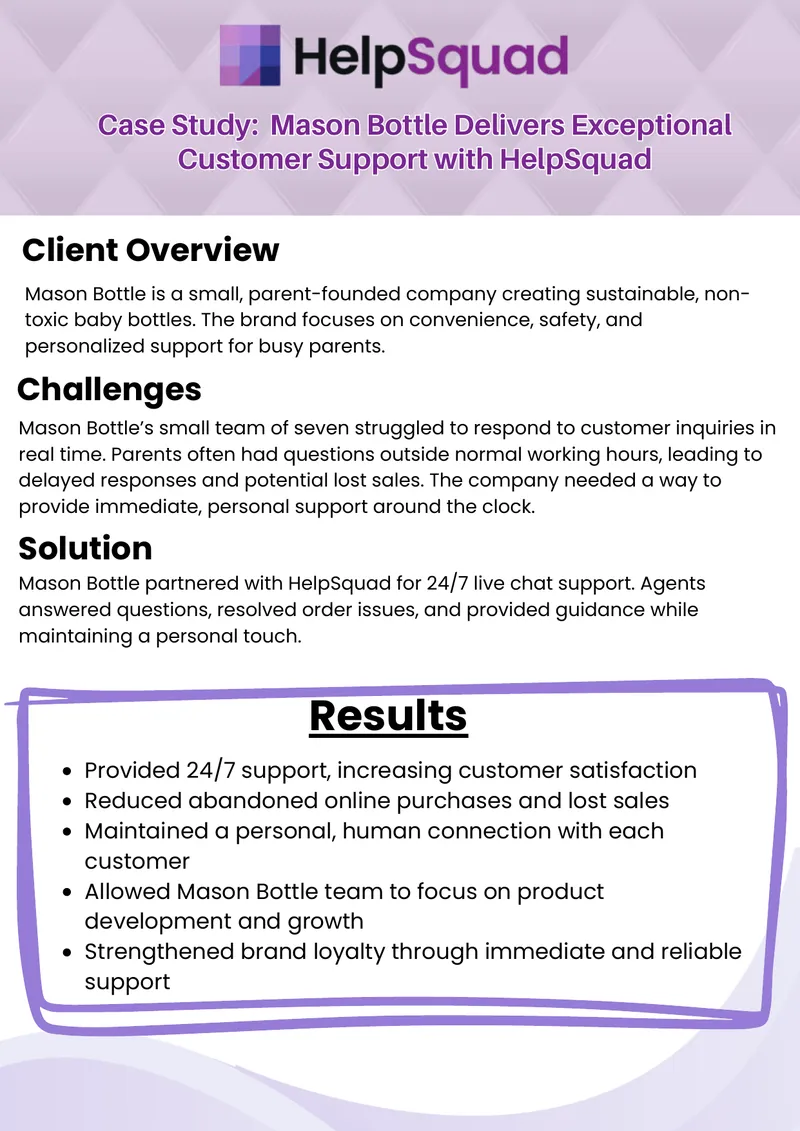Mason Bottle Customer Support Case Study