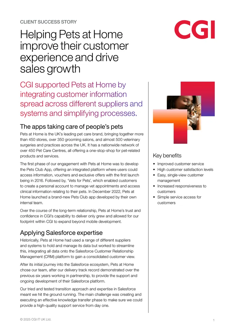 Integration of Customer Data at Pets at Home