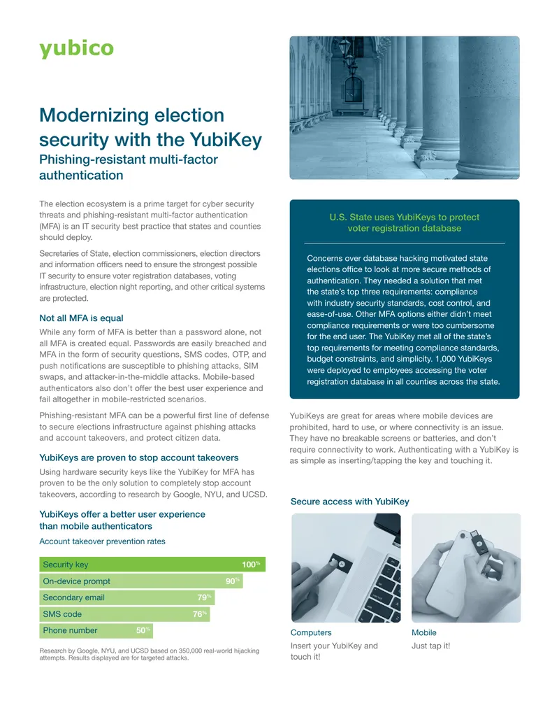 Modernizing Election Security with YubiKey Authentication