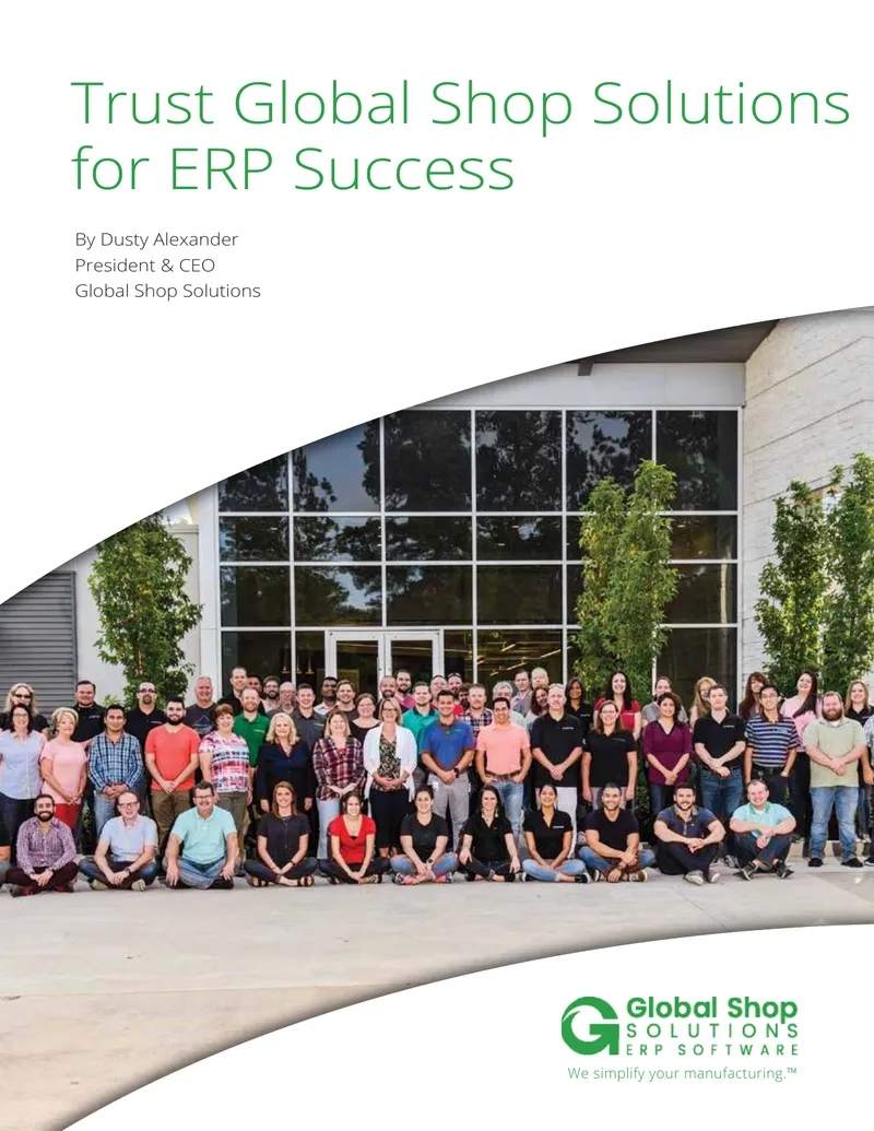 Trust Global Shop Solutions for ERP Success