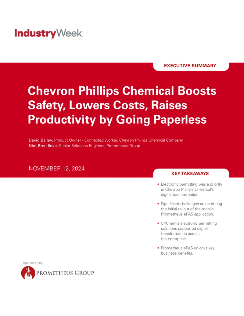 Chevron Phillips Chemical Electronic Permitting Case Study