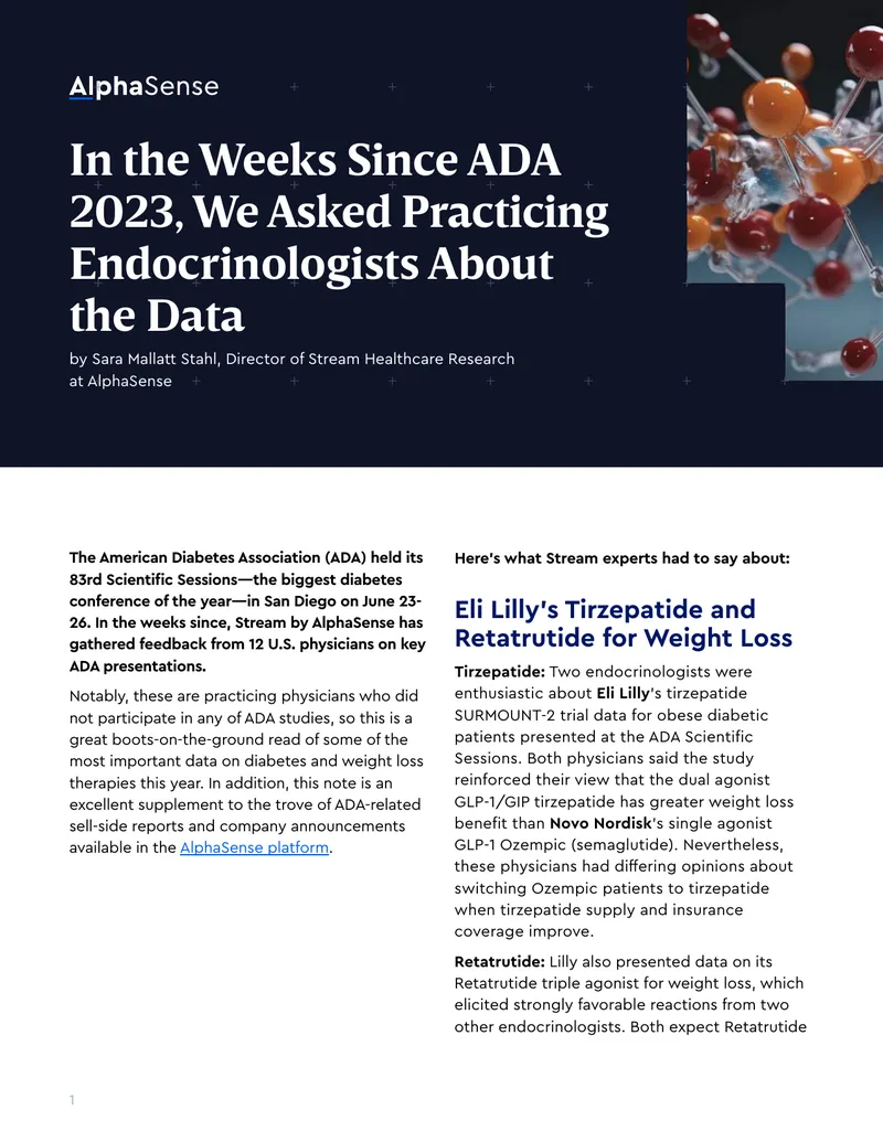 Feedback from Endocrinologists on ADA 2023 Presentations