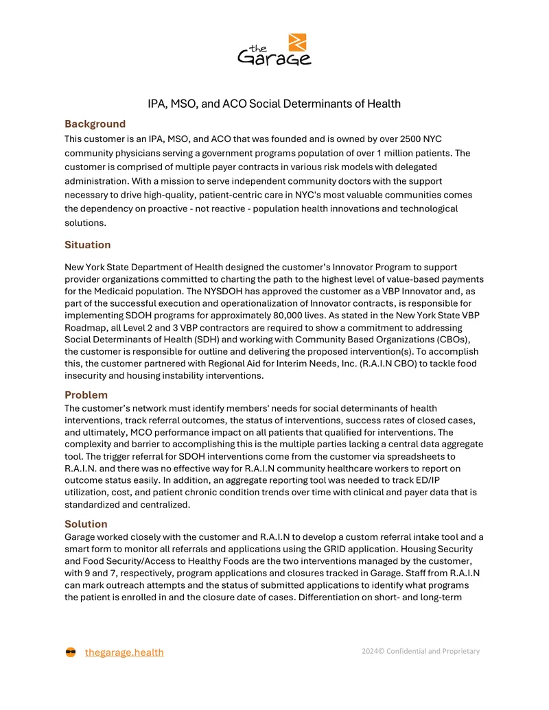 Social Determinants of Health Intervention Framework