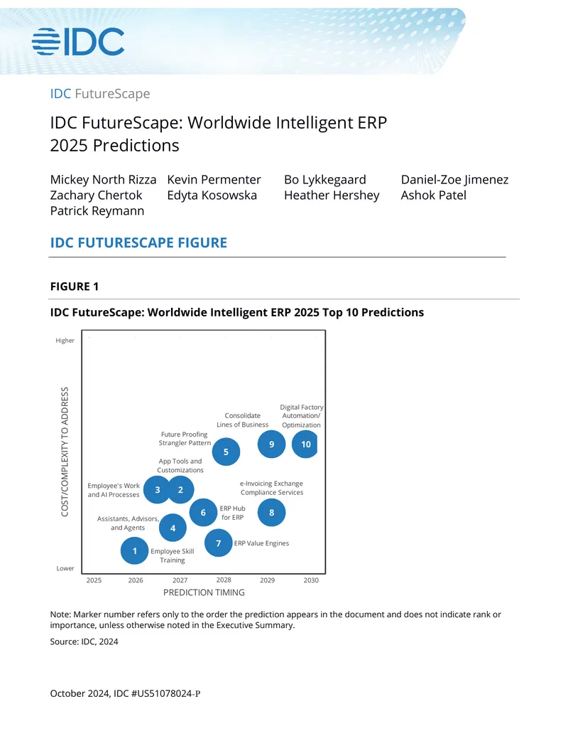 Worldwide Intelligent ERP 2025 Predictions