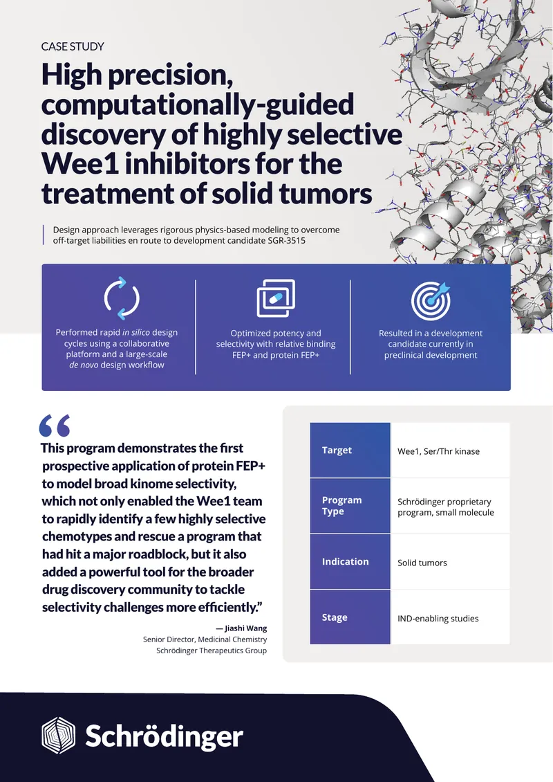 Computational Discovery of Selective Wee1 Inhibitors