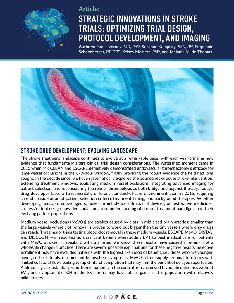 Strategic Innovations in Stroke Trials