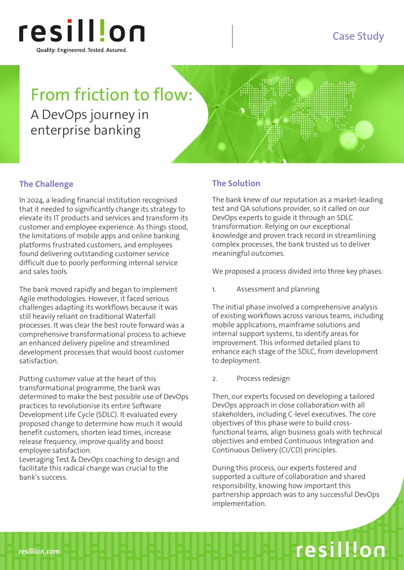 DevOps Transformation Case Study in Banking