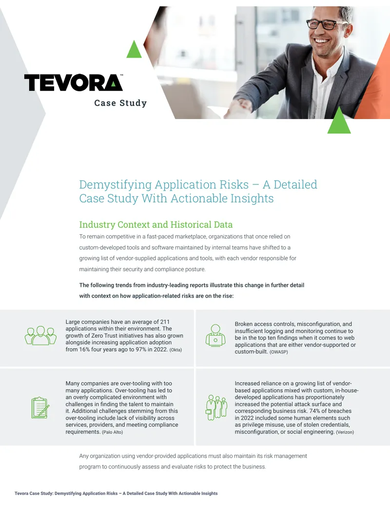 Tevora Case Study on Application Risk Management