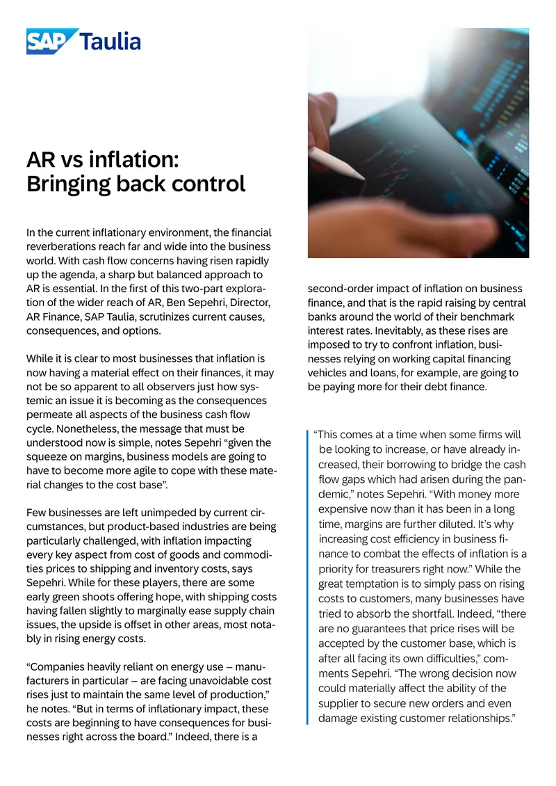 Accounts Receivable Management in Inflationary Times