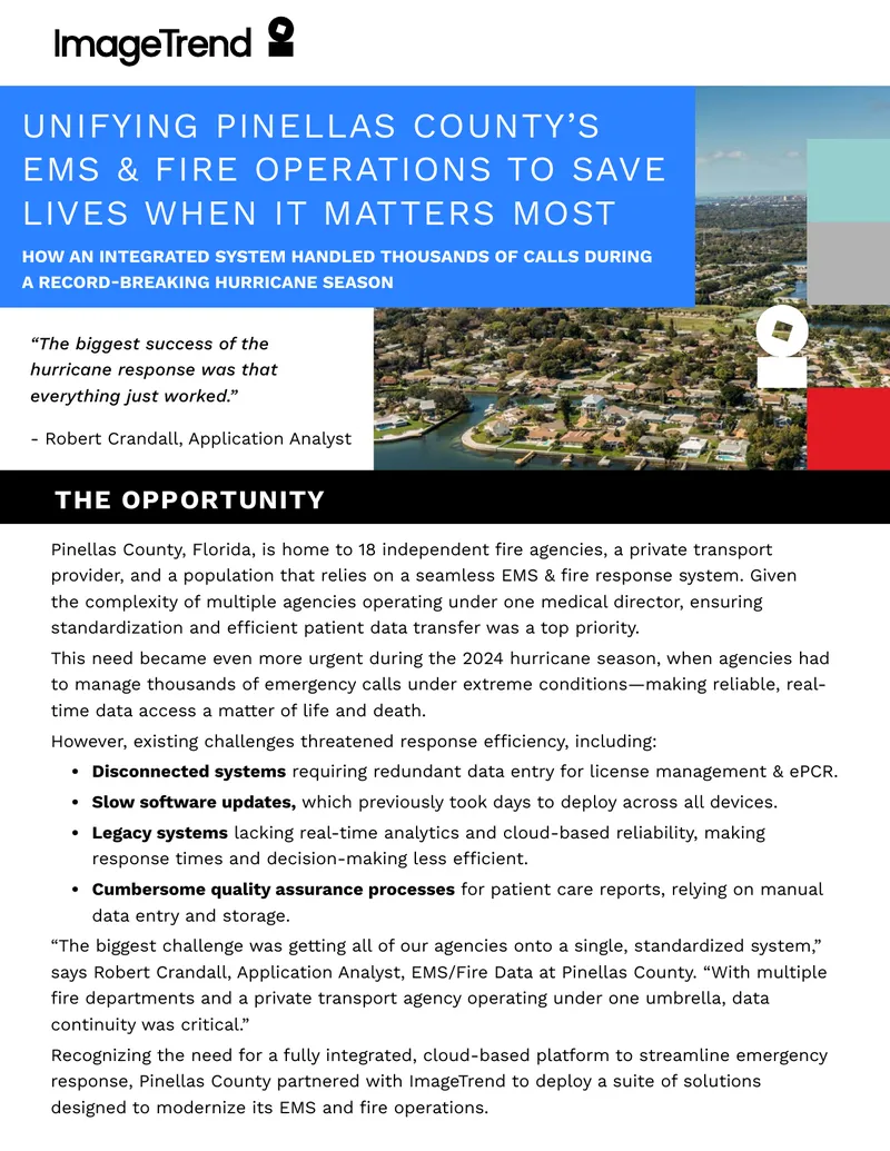 Integration of EMS and Fire Operations in Pinellas County