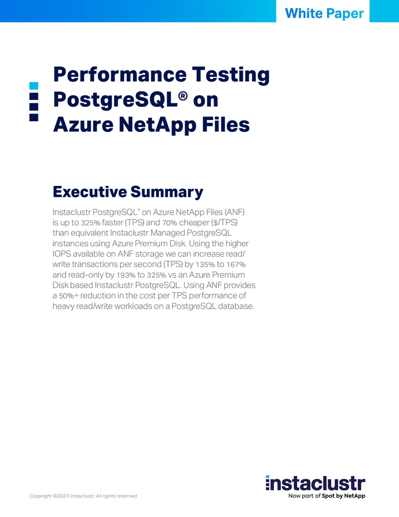 Performance Testing PostgreSQL on Azure NetApp Files
