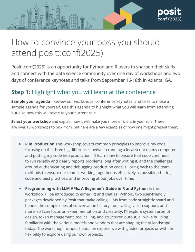 Request to Attend Posit::conf(2025)