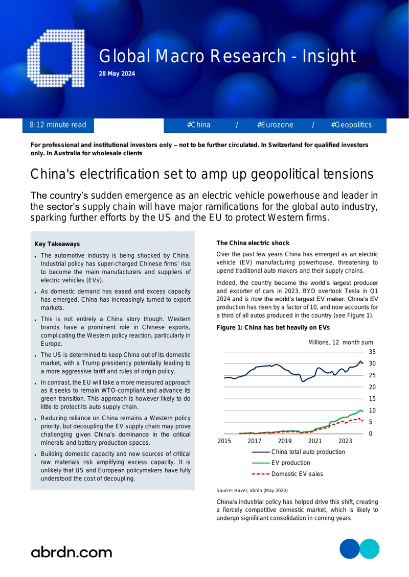 China's Electric Vehicle Impact on Global Geopolitics