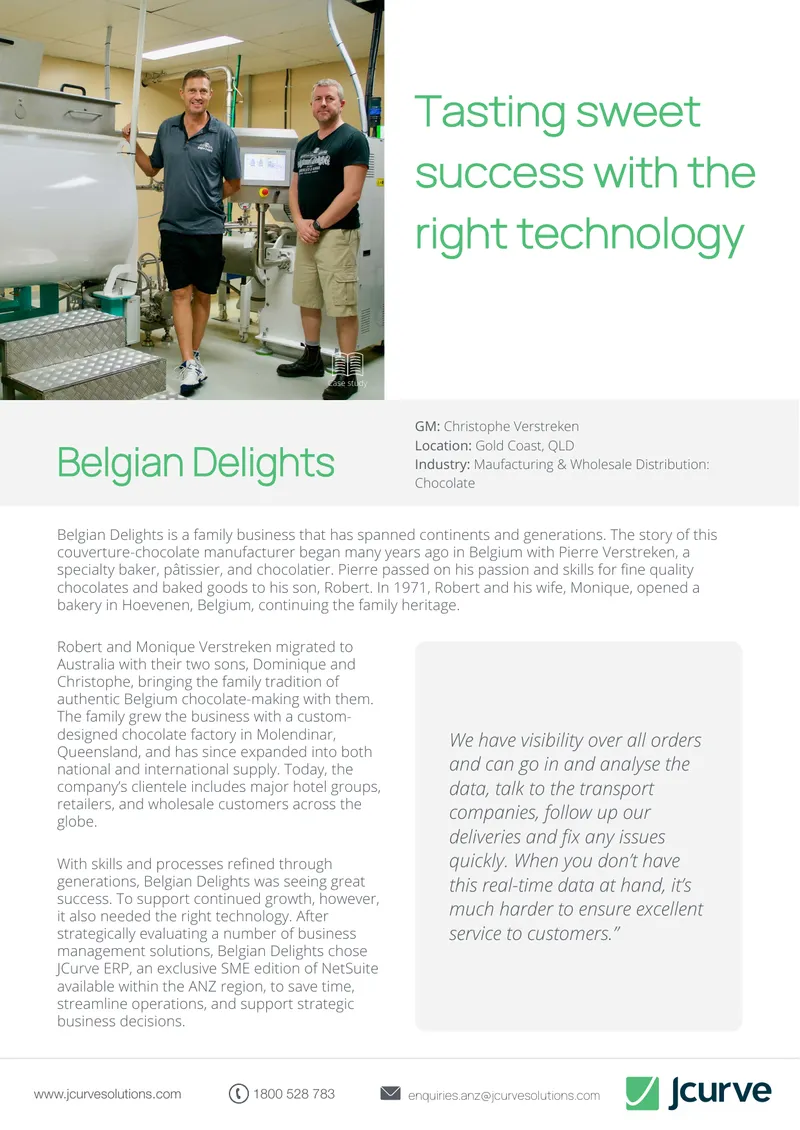 Belgian Delights Case Study on ERP Implementation