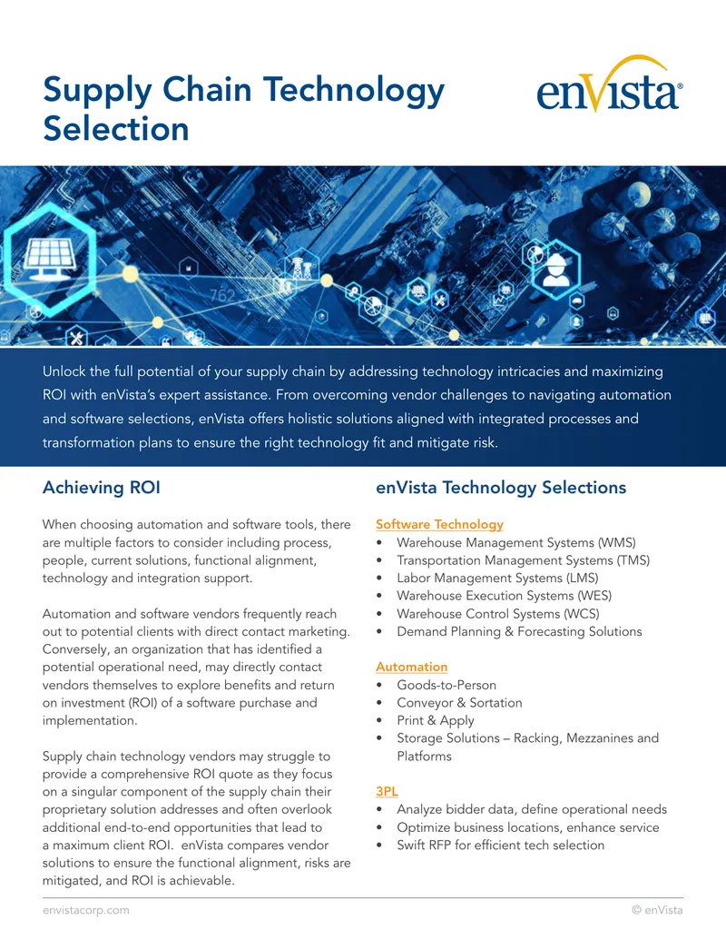 Supply Chain Technology Selection and ROI Strategies
