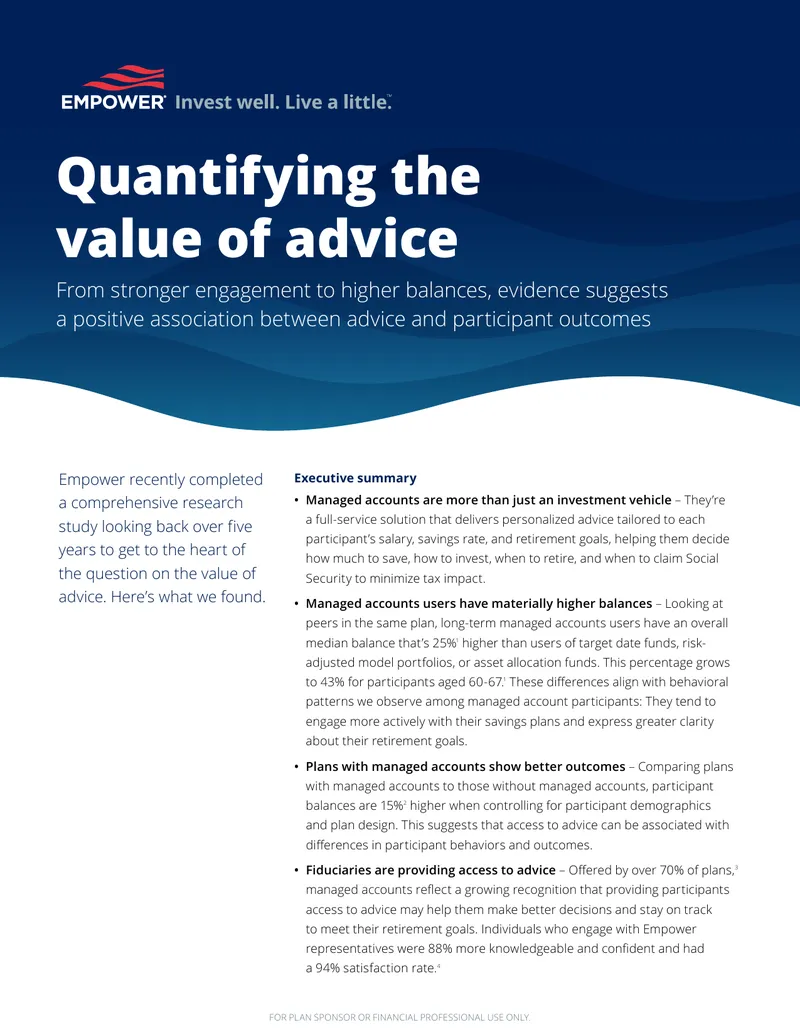Impact of Managed Accounts on Retirement Outcomes