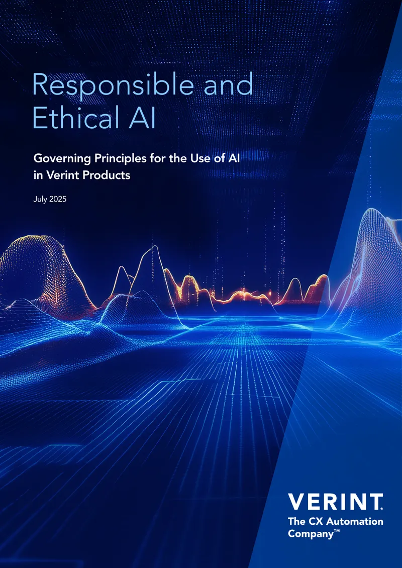 Governing Principles for the Use of AI in Verint Products