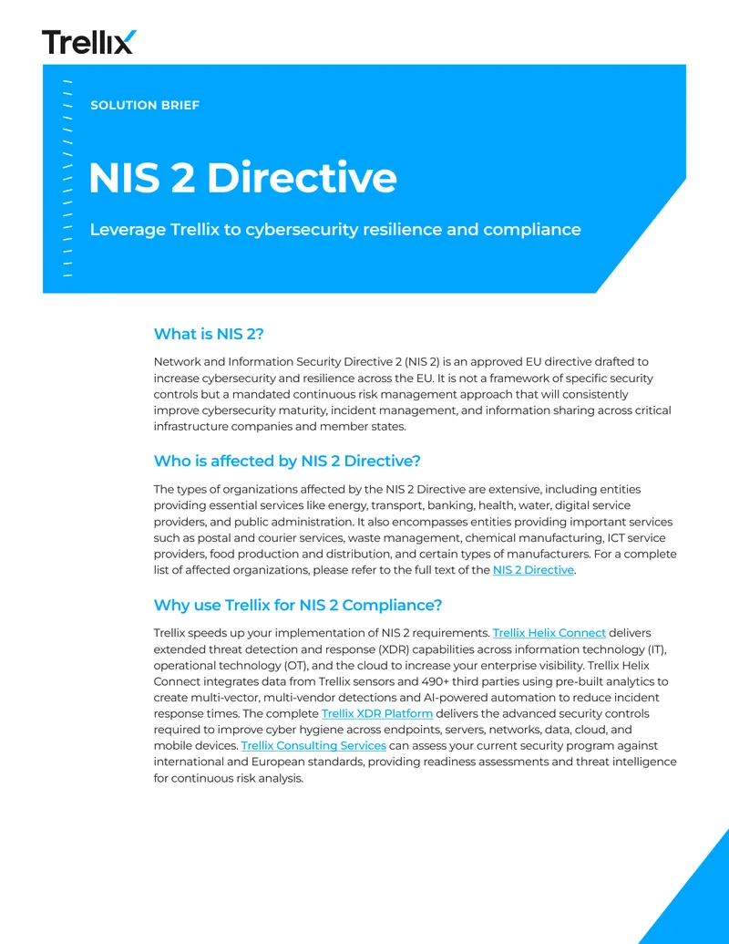NIS 2 Directive Compliance and Cybersecurity Solutions