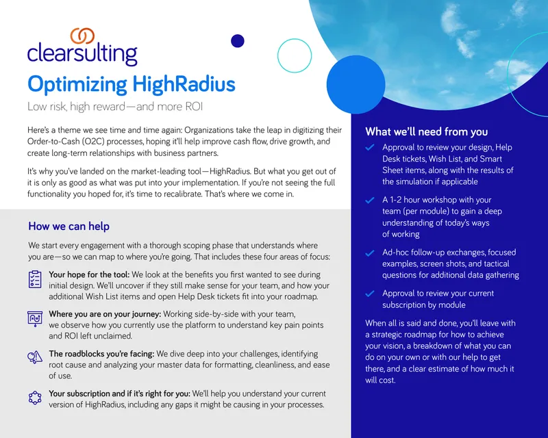 Optimizing HighRadius Implementation Strategies
