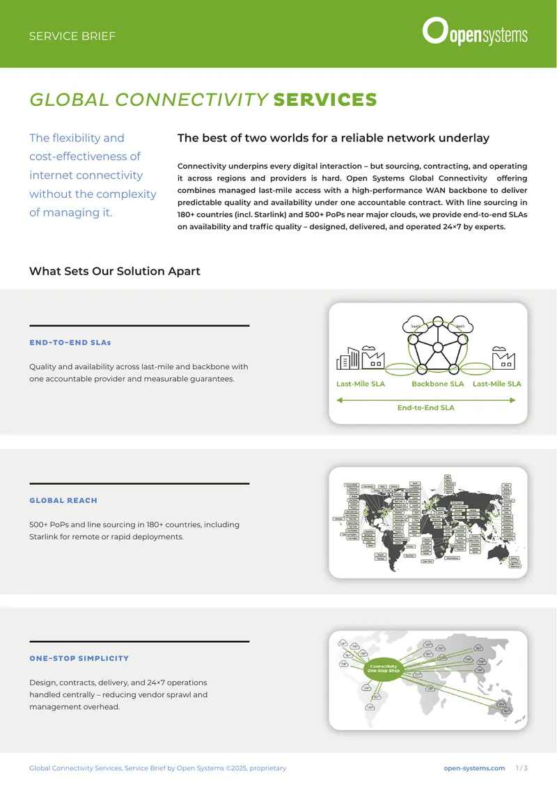 Global Connectivity Services Service Brief