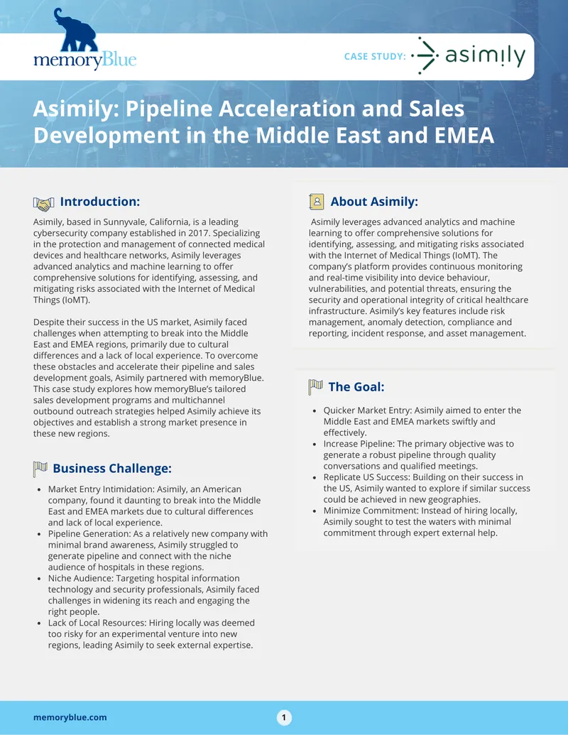 Asimily's Market Entry Strategy in EMEA