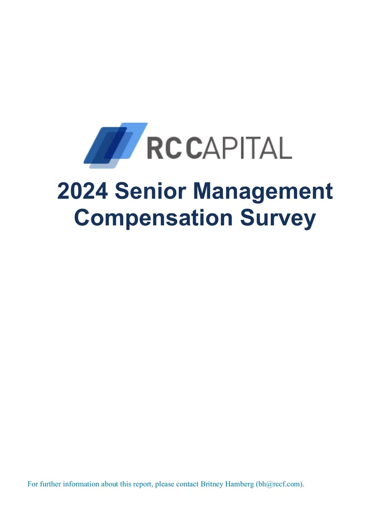 2024 Senior Management Compensation Survey Results