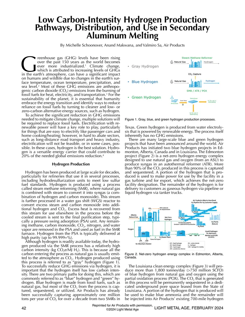 Low Carbon-Intensity Hydrogen Production Pathways