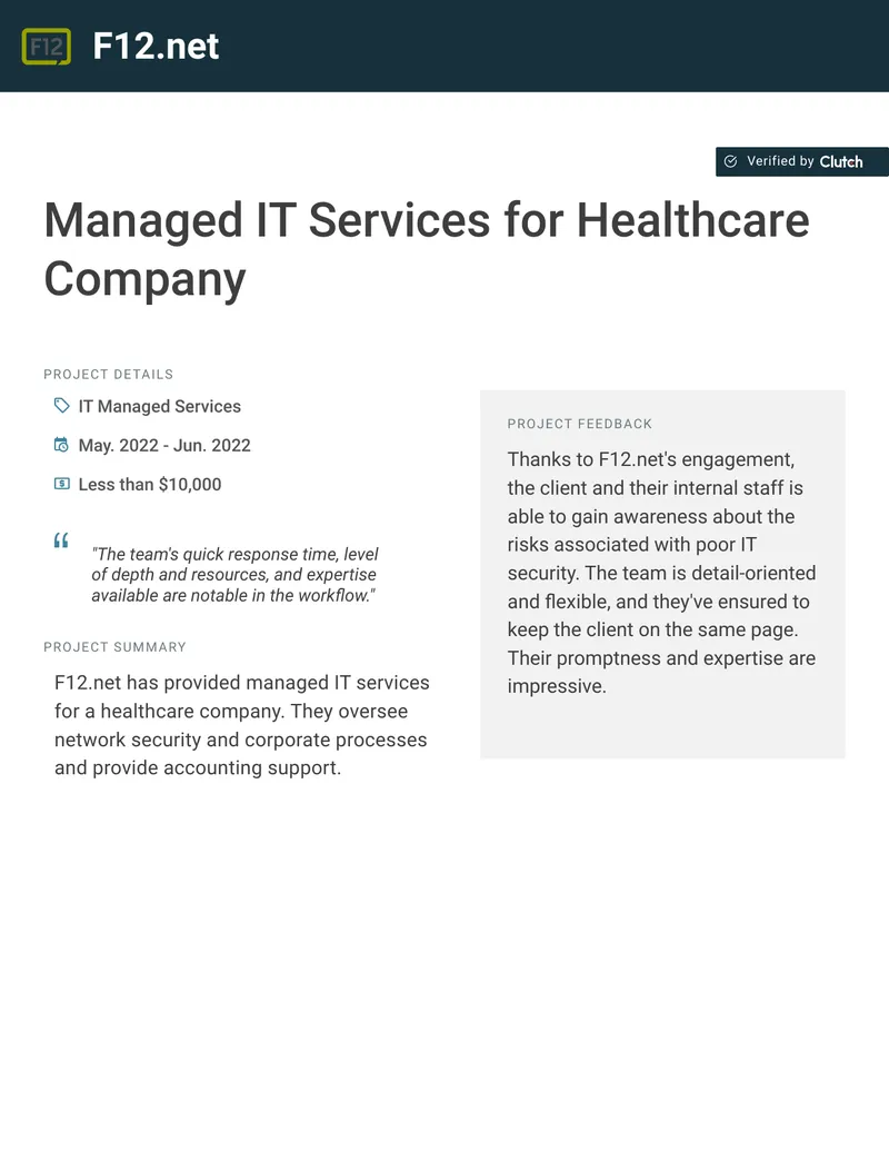 Managed IT Services Engagement for Healthcare