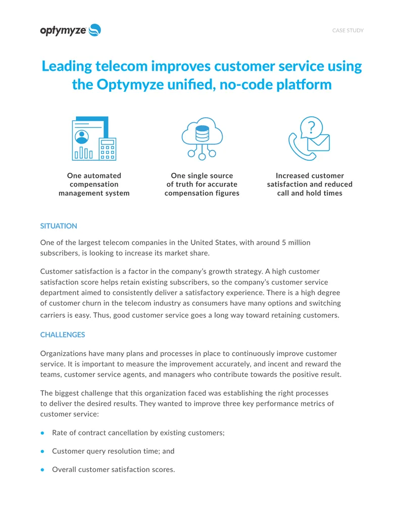 Telecom Customer Service Improvement Case Study