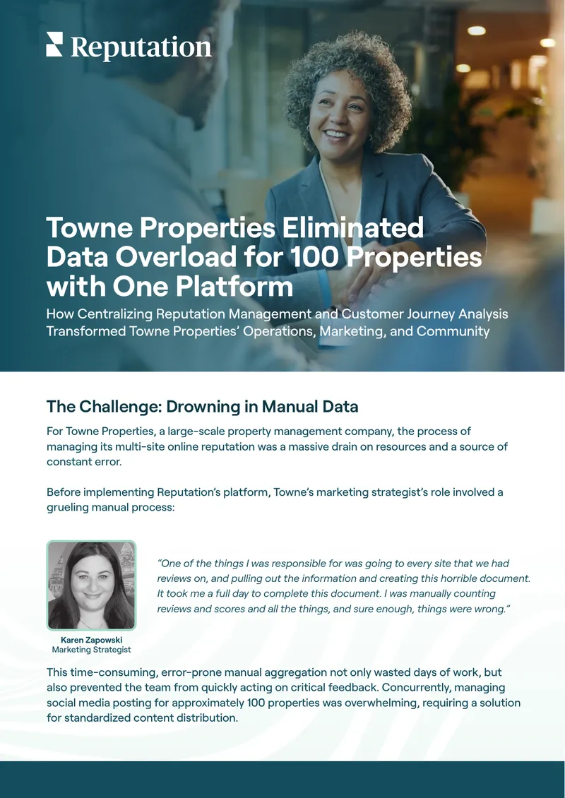 Centralizing Reputation Management for Property Management