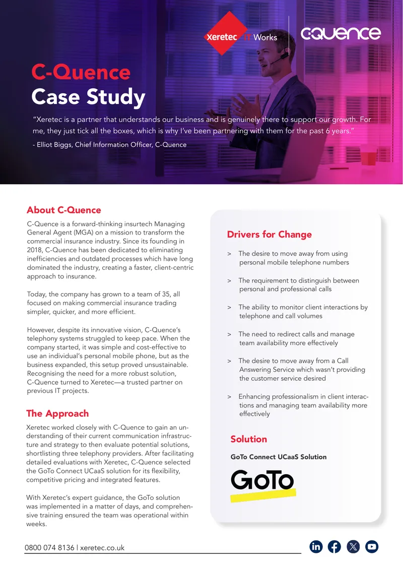 C-Quence Telephony System Improvement Case Study