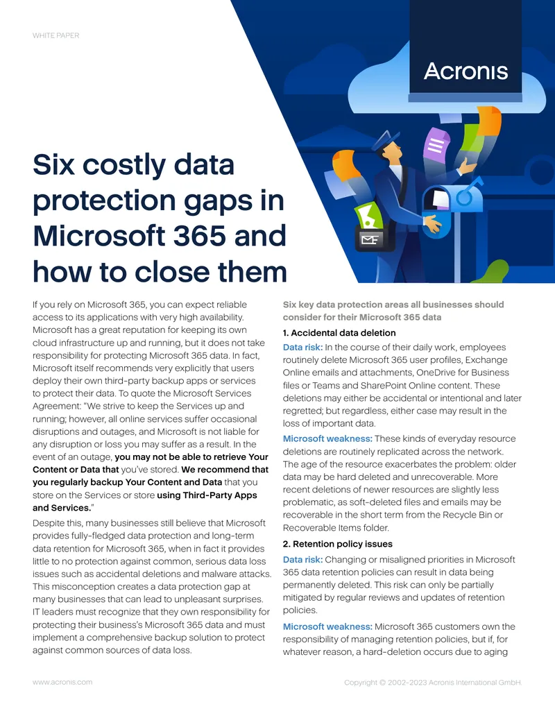Data Protection Gaps in Microsoft 365