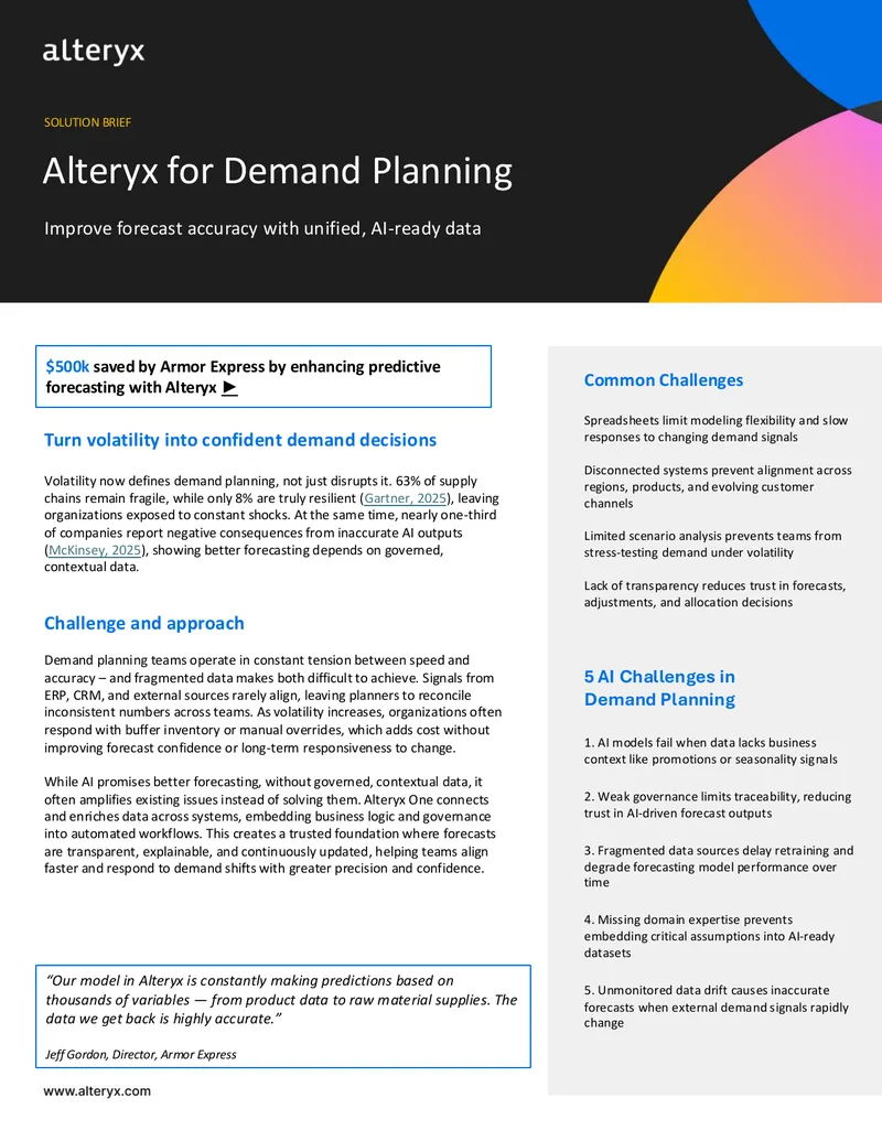 Improving Demand Planning with AI-Ready Data preview page 1