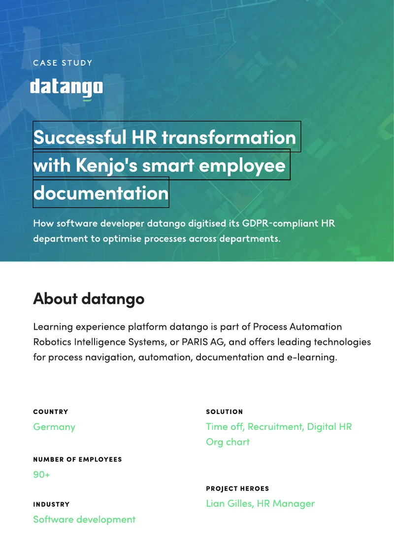 HR Transformation Case Study with Kenjo