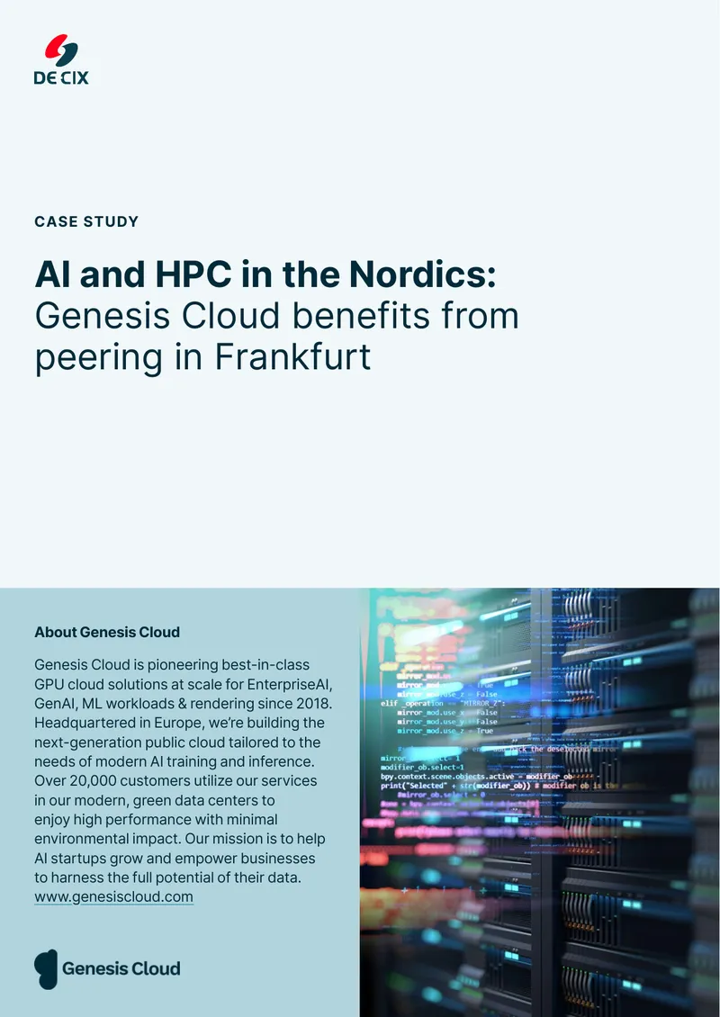 Genesis Cloud Case Study on AI and HPC Solutions