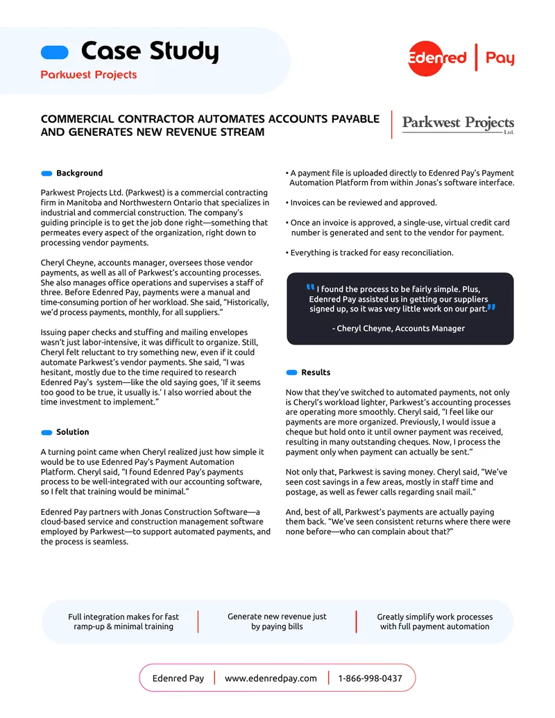 Commercial Contractor Automates Accounts Payable