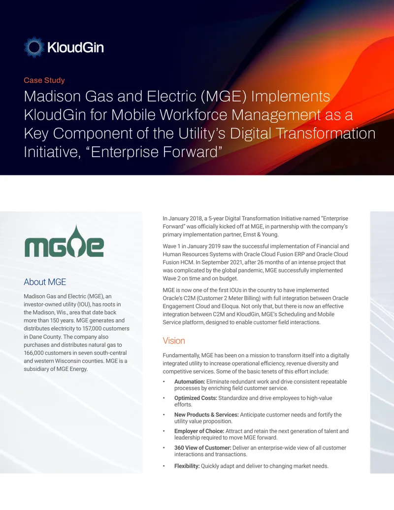 Madison Gas and Electric Digital Transformation Case Study