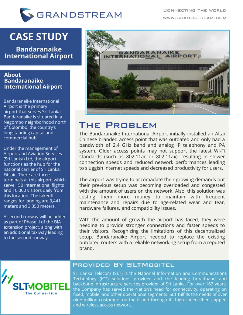 Bandaranaike International Airport Networking Solutions Case Study