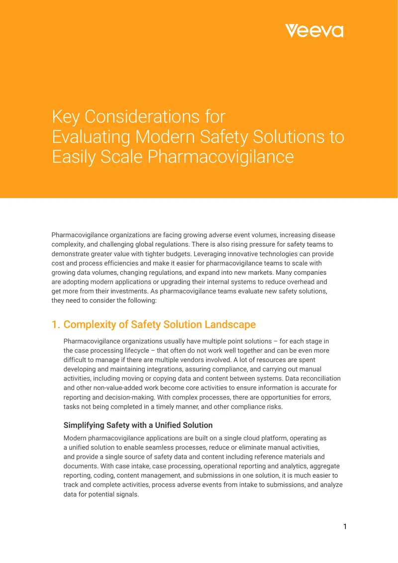 Evaluating Modern Safety Solutions in Pharmacovigilance